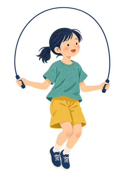 運動に取り組む子どものイラスト